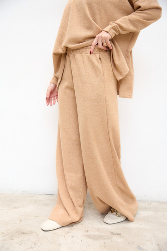 Pantalón Palazo De Lanilla Lurex Mujer Stewart