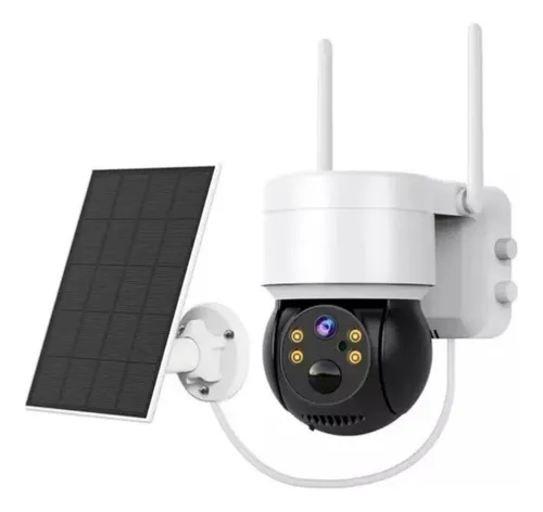 Cámara Solar Para Exteriores Ip 1080 Inalámbrica 360 Blanco