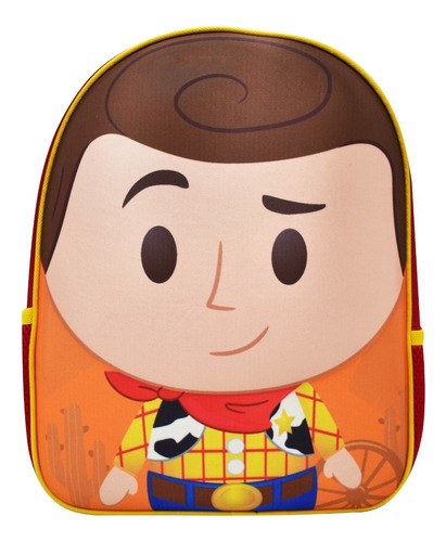 Mochila Toy Story Woody Rostro 3d Kinder Ruz Color Rojo naranja