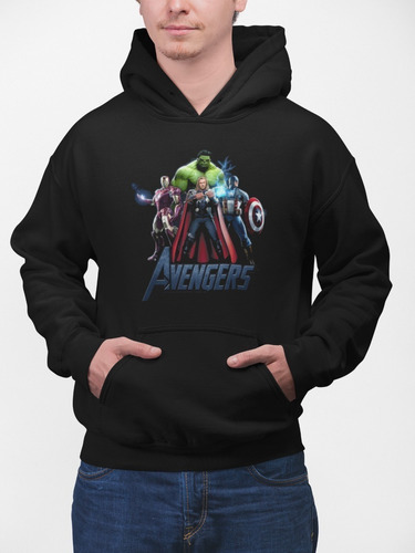 Poleron Avengers Thor Marvel De Algodon Estampado Invierno