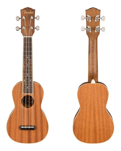 Ukelele Soprano Fender U Uku En Madera Caoba Cuerdas Aquila