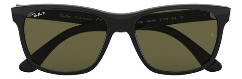 Gafas de sol Ray-Ban RB4181 Standard con marco de injected color gloss black, lente green de cristal clásica, varilla gloss black de injected