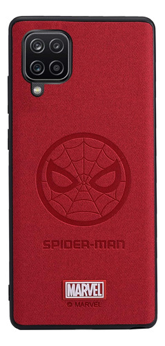 Funda Roja Cuero Spider-man Para Samsung Galaxy A12 5g
