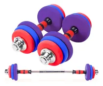 Comprar Set Mancuernas Y Barra 30kg Colores Acero Neopreno Boomfit 4 Discos De 3kg 4 Discos De 2.50kg 4 Discos De 1.25kg Y 2 Barras Con Agarre Ergonomico Texturizado Y Su Extension