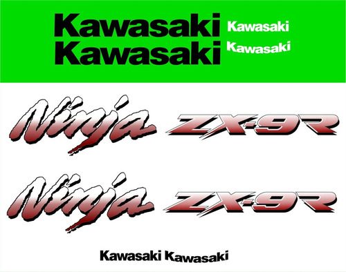 Adesivos Kawasaki Ninja Zx9r 1994 1997 Verde E Branca Zx 9r