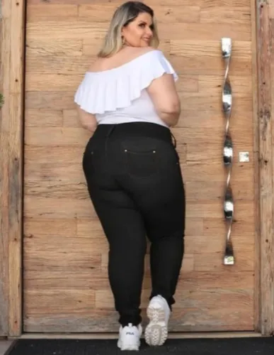 Calça Legging Plus Size Black Jeans