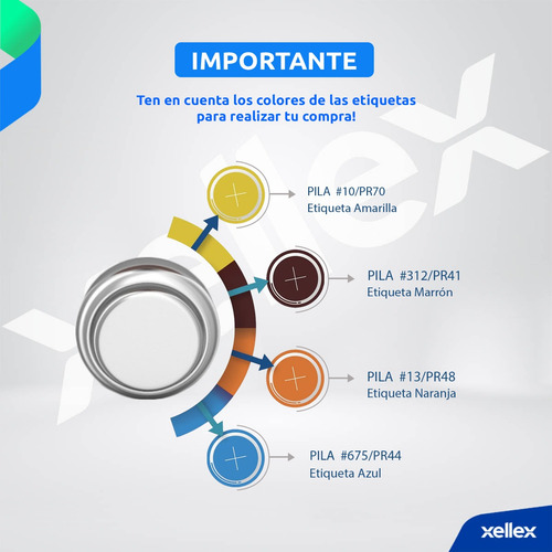 Imagen 4 de 9 de 60 X Pilas Audifono Renata 13 Pr48 Alemania San Martin