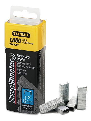 Grampas 12mm 1/2  Stanley Para Trabajo Pesado Tra708t X1000