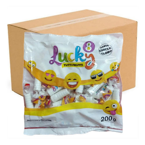 Pastilla Lucky 8 Blanca 200g X 30u