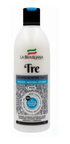 Imagen 1 de 1 de La Brasiliana Shampoo Tre Anticaspa, Anticaida Y Antigraso. 