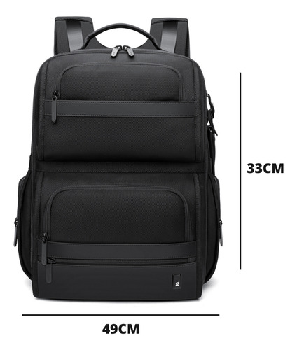 Mochila De Viagem Para Notebook Impermeável Casual Urbano Premium Com Acabamento Fino Resistente De Bordo Aviao Masculina Bange