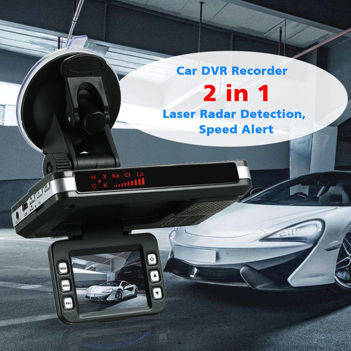 Detector De Coche Antirradar Dvr 2 En 1, 720p, Velocidad De