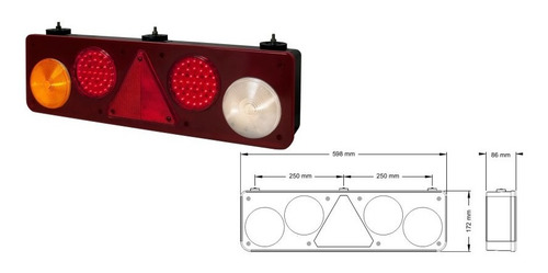 Faro Conj Armado C/reflector Triang 2 3000e Der Fij Sup