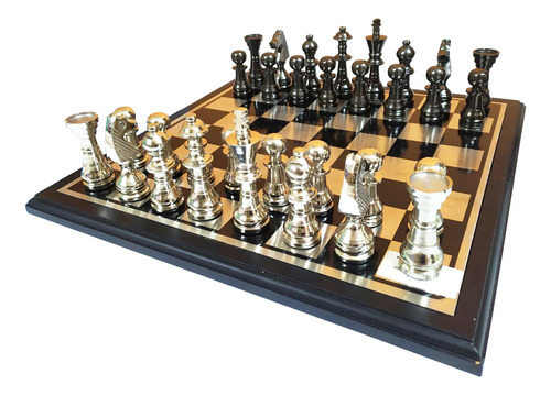 Tablero Gigante De Ajedrez Deco, Completo, Metálico.