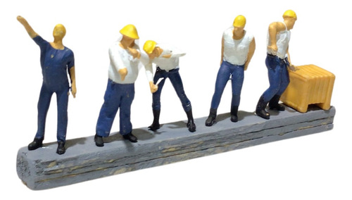 Obreros Trabajando Construccion Ho 1/87 Figuras Trabajadores