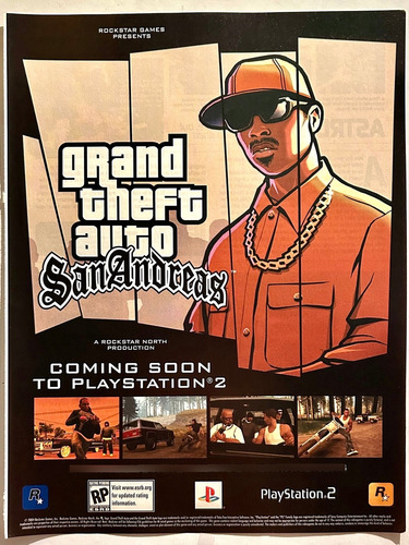 Anuncio Vintage Original Grand Theft Auto San Andreas Ps2 B