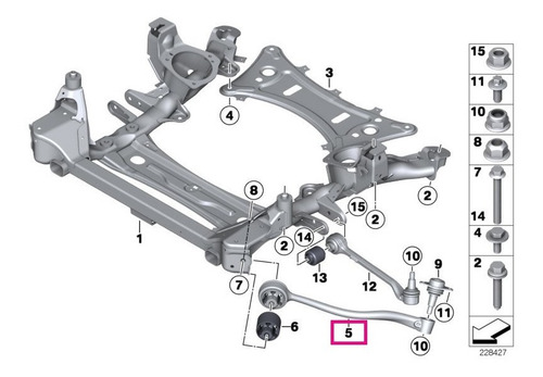 Brazo Curvo Gde Delantero Derecho Bmw X3 10-17, X4 13-18 +