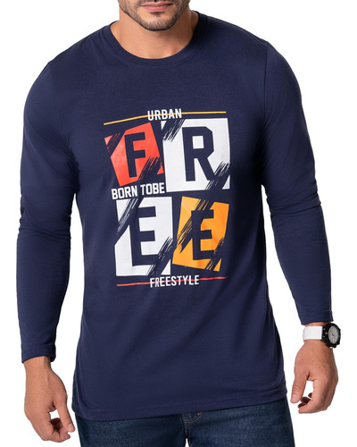 Camibuzo Free Azul Para Hombre Croydon