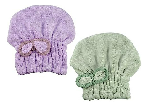 2 Gorros Secadores De Pelo De Microfibra Vocoste