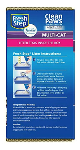 Fresh Step Advanced Clean Paws Clumping Cat Litter, Low