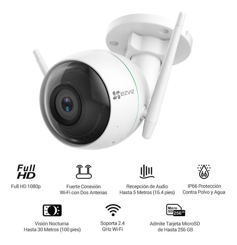 Imagen 3 de 5 de Camara Seguridad Wifi Ezviz C3wn 1080p 2mp Audio Y Microfono