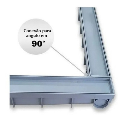 Ralo Banheiro Linear Oculto 6x50 Invisível Sifonado Piso Cor Branco