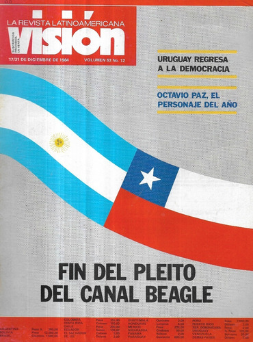 Revista Visión 17/31 Diciembre 1984 / Fin Pleito Beagle