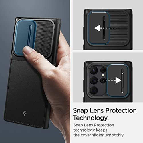 Imagen 3 de 7 de Funda Spigen Optik Armor Para Galaxy S22 Ultra - Negro