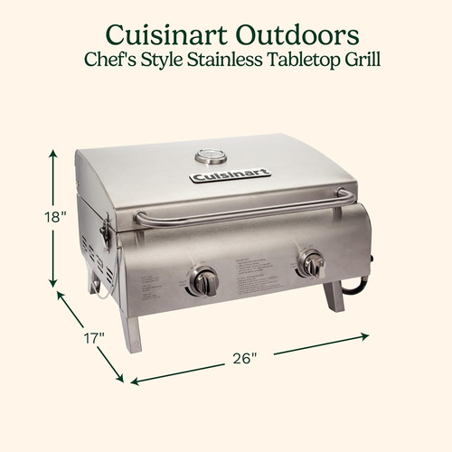 Parrilla Mesa Estilo Chef Inoxidable Cuisinart Cgg-306