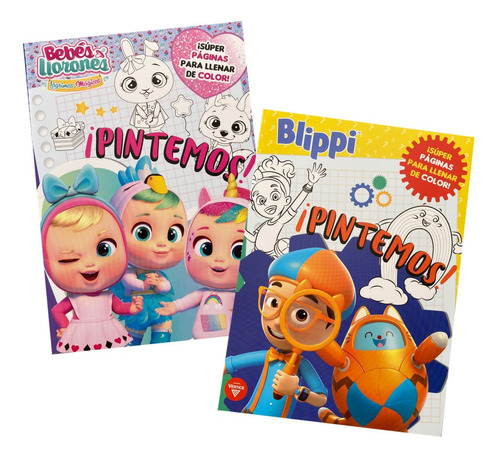 Pack Libros Pintemos Bebés Llorones Y Blippi