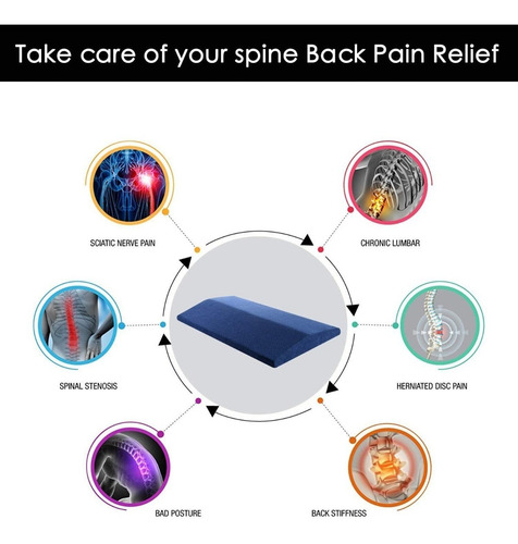 Imagen 4 de 6 de Almohada Lumbar Para Dormir En La Espalda, Soporte.