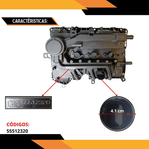 Tampa Comando Válvula Gm Onix Rs Tracker 1.0 3cc Turbo 2020