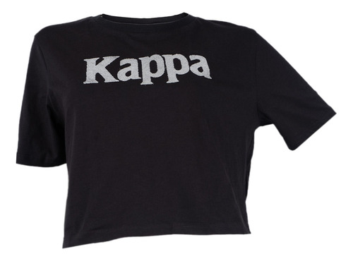 Authentic Elegraphy Camiseta Negra Mujer Kappa Kappa