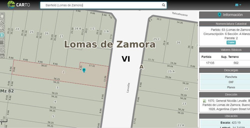 Levalle 1574, Banfield Este  Lote De 562 M2 Con Casa A Demoler - Zon.: R 3-1