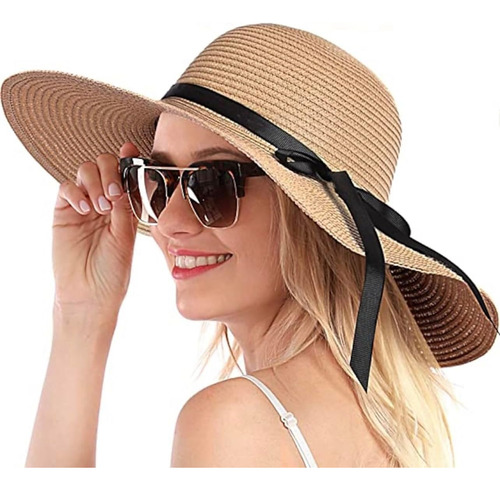 Sombrero Sol Mujer Estilo Positano 22 Pulgadas (beige)