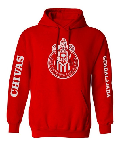 Sudadera Roja Modelo Chivas Guadalajara Liga Mx