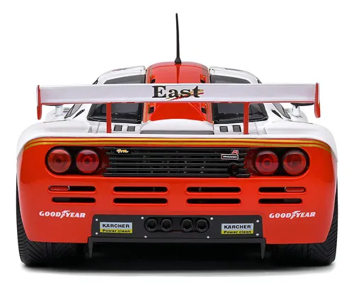 Miniatura Carro McLaren F1 GTR 1:18 Branco Solido Portas Abertas