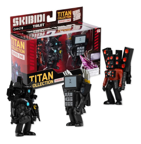 Set 3 Figuras Skibidi Toilet Titan Collection Series One