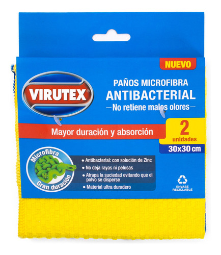Paño Microfibra Antibac X2 Virutex