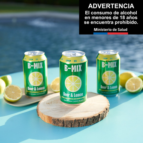 Pack 6 Cerveza Becker B-mix Limon 354cc