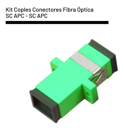 Kit Coples Conectores Fibra Optica Monomodo Sc Apc 20 Pz