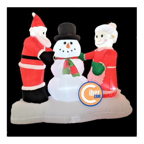 Inflable Navidad Santa Sra Santa Muñeco Nieve Led Importacio