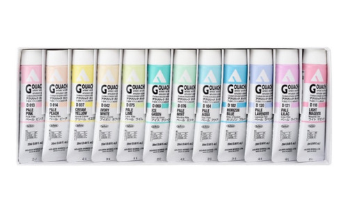 Holbein Acryla Gouache Tonos Pastel Set 20ml 12 Colores