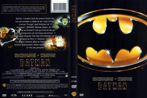 Imagen 3 de 3 de Batman Dvd 1° Edicion 1989 Tim Burton Caja Cartón Orig Gusx