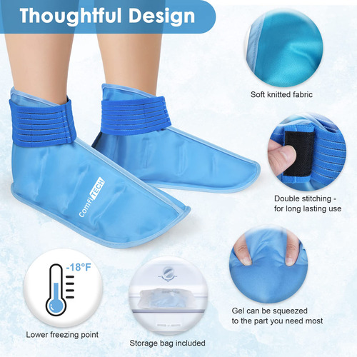 Ice Pack Wrap Comfitech Foot Para Pés Inchados, Fáscios Plan