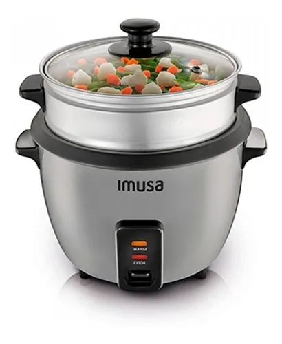 Arrocera Imusa 3 Tazas Acero Inox. Gris 300w