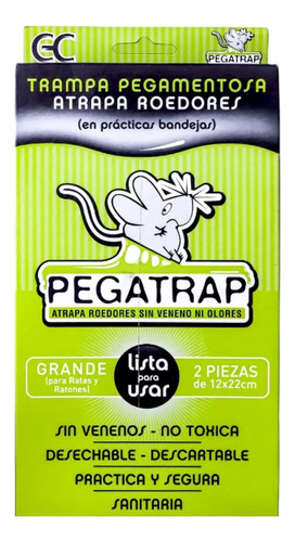 Trampa Para Ratas Y Lauchas Pegatrap Grande 2 Bandejas