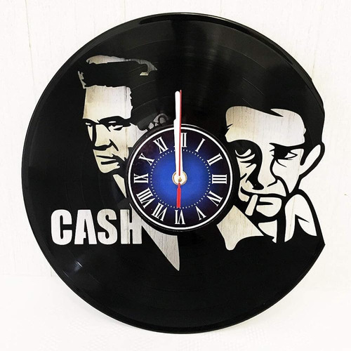 Vjohnny Cash 12 Pulgadas / 30 Cm Reloj De Pared Para Discos 