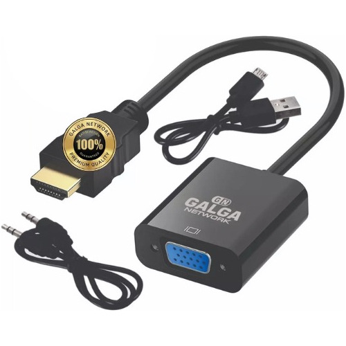 Adaptador Cable Conversor Hdmi A Vga Activo Usb Con Audio