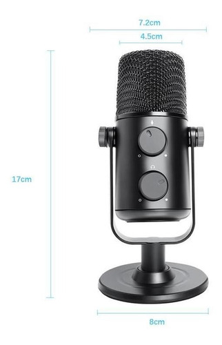 Microfone Condensador,usb-c,cardioide P/ Smartphone,tablet